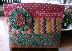 Utensilientäschchen in Streifenpatchwork